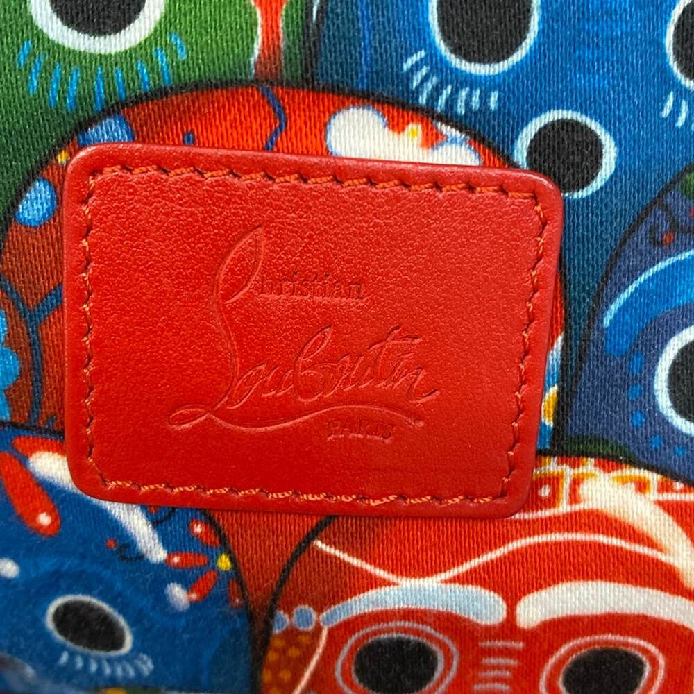 Christian Louboutin Mexicaba Tote Bag Bordeaux Pink Multi Jacquard Leather - Picture 9 of 15